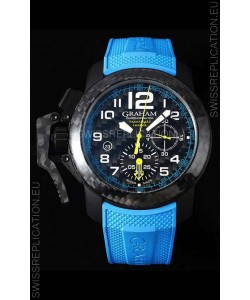 Graham Chronofighter Superlight Carbon Blue 1:1 Mirror Swiss Replica Watch 