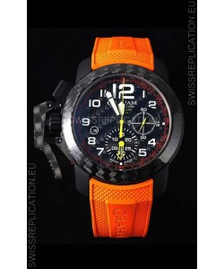 Graham Chronofighter Superlight Carbon Orange 1:1 Mirror Swiss Replica Watch 