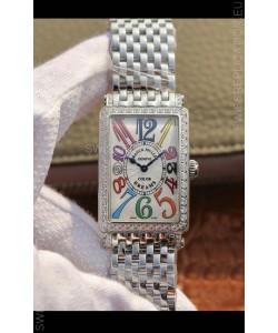 Franck Muller Long Island Pink Stainless Steel Swiss Watch in Swiss Quartz Movement