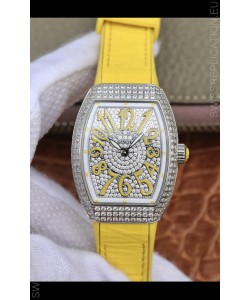 Franck Muller Vanguard Ladies 1:1 Mirror Swiss Replica Watch 32MM Wide Steel Casing