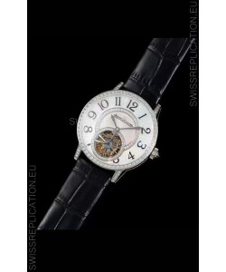 Jaeger LeCoultre RENDEZ-VOUZ Tourbillon 1:1 Mirror Quality Swiss Replica Watch in Steel Casing