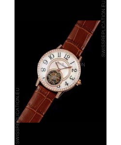Jaeger LeCoultre RENDEZ-VOUZ Tourbillon 1:1 Mirror Quality Swiss Replica Watch in Rose Gold Casing