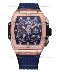 Hublot Spirit of Bang Rose Gold Casing Blue Dial - 42MM Swiss Replica