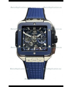 Hublot Square Bang Unico Titanium Blue Ceramic Chronograph Watch 1:1 Mirror Replica