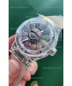 Hublot Classic Fusion Takashi Murakami Sapphire Rainbow Swiss Movement Watch 45MM