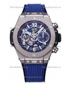 Hublot Big Bang Unico Blue Stainless Steel Casing 1:1 Mirror Edition Swiss Replica Watch