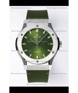 Hublot Classic Fusion Steel Green Dial 42MM Swiss Replica Watch 1:1 Mirror Quality