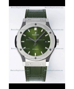 Hublot Classic Fusion Steel Green Dial 42MM Swiss Replica Watch 1:1 Mirror Quality
