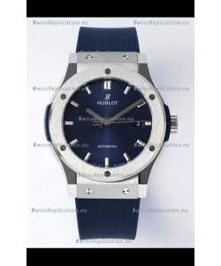 Hublot Classic Fusion Steel Blue Dial 42MM Swiss Replica Watch 1:1 Mirror Quality
