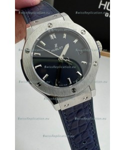 Hublot Classic Fusion Stainless Steel 33MM Blue Dial Swiss Quartz Movement Watch 1:1 Mirror Quality
