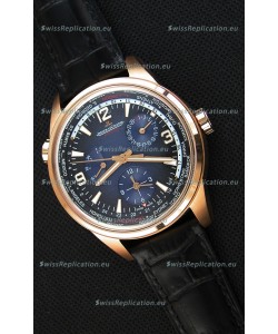 Jaeger-LeCoultre Polaris Geographic Pink Gold Swiss Replica Watch - 904847J