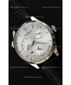Jaeger LeCoultre Master Geographic Power Reserve Steel Case Steel Dial Swiss Replica Watch 
