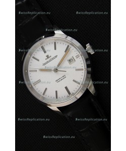 Jaeger LeCoultre Geophysic True Second Steel Case Watch White Dial 