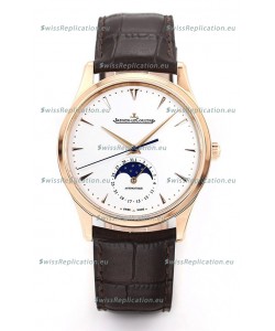 Jaeger LeCoultre Master Ultra Thin Moon Pink Gold 1:1 Mirror Replica Watch