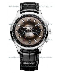 Jaeger LeCoultre Polaris Q902843J Chronograph Grey Dial Leather Strap Swiss Replica Watch 