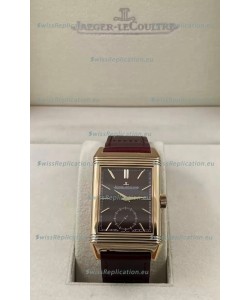 Jaeger-LeCoultre Reverso DuoFace Rose Gold Casing Watch Red Dial in Swiss Automatic Movement