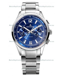 Jaeger LeCoultre Polaris Chronograph Stainless Steel Casing Blue Dial Swiss Replica Watch 