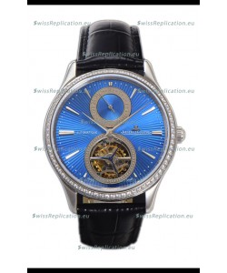 Jaeger LeCoultre Master Ultra-Thin Tourbillon Blue Dial Stainless Steel Casing