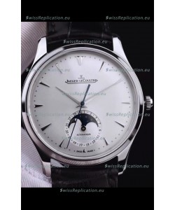 Jaeger LeCoultre Master Ultra Thin Moon Stainless Steel 1:1 Mirror Replica Watch 