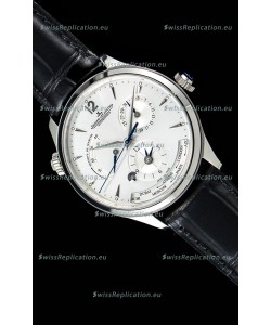 Jaeger LeCoultre Master Geographic Power Reserve 904L Steel Swiss Watch