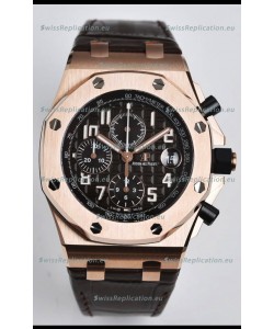 Audemars Piguet Royal Oak Offshore Black Dial Chronograph 1:1 Mirror Replica Watch - 904L Steel 