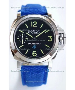 Panerai Marina PAM00777 Logo Acciaio Black Dial in 1:1 Mirror Quality - 904L Steel in Canvas Strap 