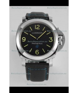 Panerai Luminor Base Logo PAM00774 Black Dial 1:1 Mirror Quality - 904L Steel in Canvas Strap 