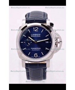 Panerai Luminor PAM01393 Automatic Blue Dial 42MM 1:1 Mirror Quality - 904L Steel in Leather Strap
