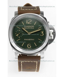 Panerai Luminor Marina 8 Days PAM00911 Green Dial 1:1 Mirror Quality - 904L Steel in Leather Strap