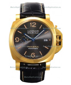 Panerai Luminor Marina PAM1115 1:1 Mirror Swiss Replica Watch 44MM Yellow Gold 