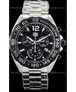 Tag Heuer Formula 1 Chronograph Swiss Quartz Replica Watch Black Dial 
