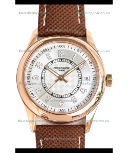 Patek Philippe Calatrava 6007R Steel Dial Rose Gold 1:1 Mirror Replica Watch