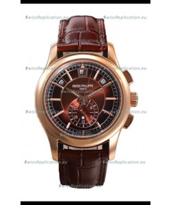 Patek Philippe 5205 Complications Moonphase Brown Dial 1:1 Mirror Swiss Replica Watch