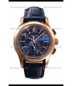 Patek Philippe 5205 Complications Moonphase Blue Dial 1:1 Mirror Swiss Replica Watch