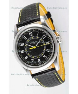 Patek Philippe Calatrava 6007 Black Dial Yellow Hands 904L Steel Casing 1:1 Mirror Replica Watch