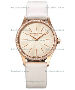 Patek Philippe Calatrava 4997 Ladies Rose Gold Yellow Dial with Swiss Automatic Movement Watch