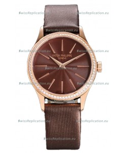Patek Philippe Calatrava 4997 Ladies Rose Gold Brown Dial with Swiss Automatic Movement Watch