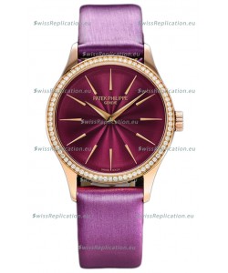 Patek Philippe Calatrava 4997 Ladies Rose Gold Pink Dial with Swiss Automatic Movement Watch