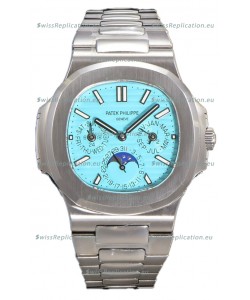 Patek Philippe Nautilus 5740 Perpetual Calendar White Gold Tiffany Dial Swiss Replica Watch 