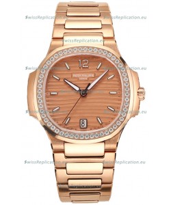 Patek Philippe Nautilus 7118R 35MM 1:1 Rose Gold Case & Dial 1:1 Mirror Replica Watch