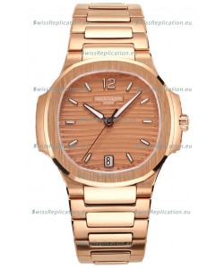 Patek Philippe Nautilus 7118R 35MM 1:1 Rose Gold Case & Dial 1:1 Mirror Replica Watch