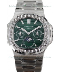 Patek Philippe Nautilus 5740 Perpetual Calendar Stainless Steel Green Dial Swiss Replica Watch 