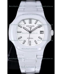 Patek Philippe Nautilus 5711 AET Remould White Ceramic Edition White Dial Swiss Replica Watch