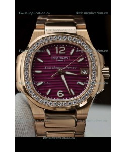 Patek Philippe Nautilus 7010/1R-013 Rose Gold Casing 32MM Swiss Quartz 1:1 Mirror Replica