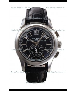 Patek Philippe 5205 Complications Moonphase Black Dial 1:1 Mirror Swiss Replica Watch