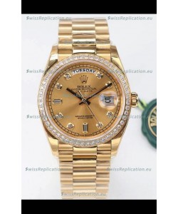 Rolex Day Date Presidential 18K Yellow Gold Watch 36MM - Gold Dial 1:1 Mirror Quality