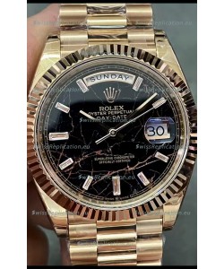 Rolex Day Date Presidential 18K Rose Gold Watch 40MM - Eisenkiesel Dial 1:1 Mirror Quality