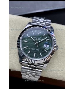 Rolex Datejust Cal.3235 Movement 1:1 Mirror Replica 904L Steel 41MM - Green Fluted Motif Dial
