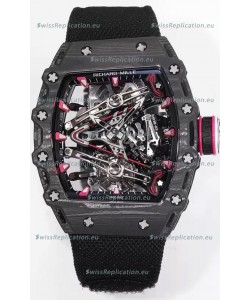 Richard Mille RM38-02 Carbon Casing Bubba Watson Black Nylon Tourbillon Movement 1:1 Mirror Replica