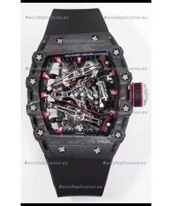 Richard Mille RM38-02 Carbon Casing Bubba Watson Black Rubber Tourbillon Movement 1:1 Mirror Replica